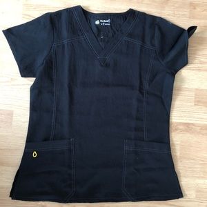 Wonderwink  Four-Stretch Black Scrub Top med